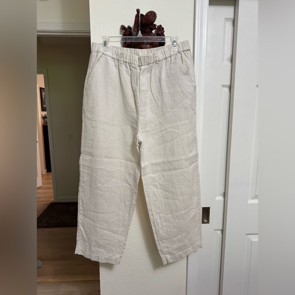 Quince Cream Women's Linen Capris